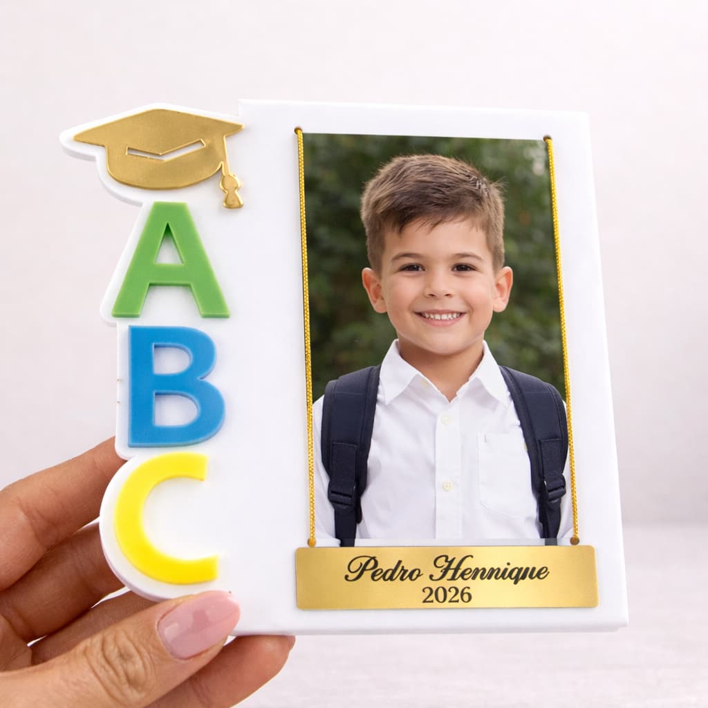 Troféu Infantil de Formatura Personalizado ABC | Lembrança Escolar | Educação Infantil | Nome e Ano