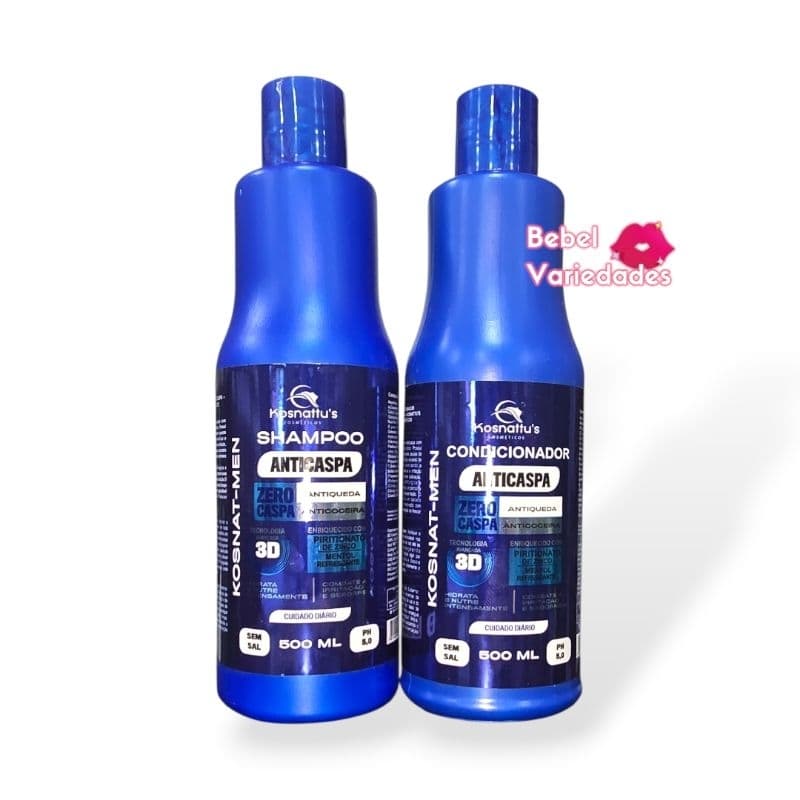Kit Anticaspa Kosnat-men Zero Caspa Kosnattus 500ml
