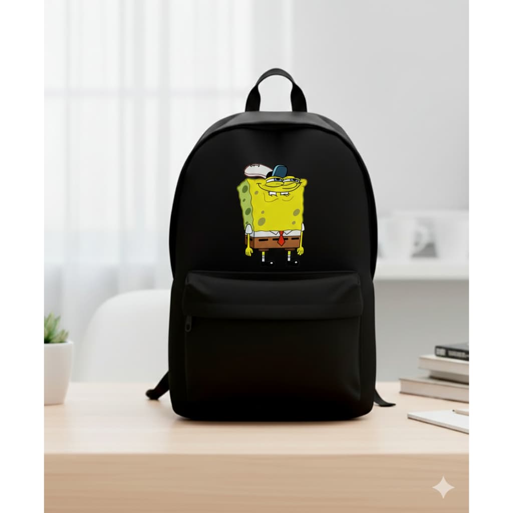 Mochila Escolar Reforçada Bob Estampada Alça Regulavel