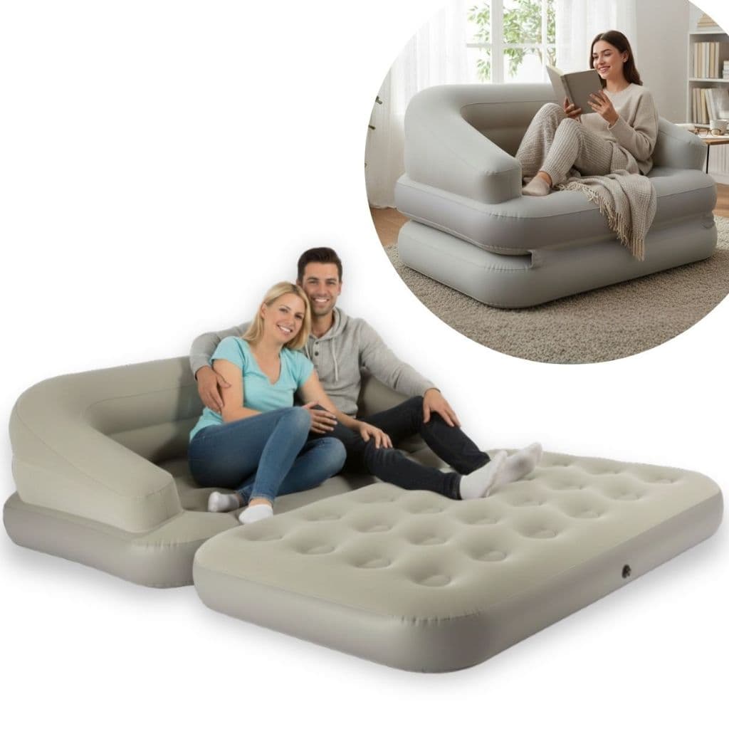 Sofá Cama Inflável 2 Lugares Importway – Camping, Casa e Praia