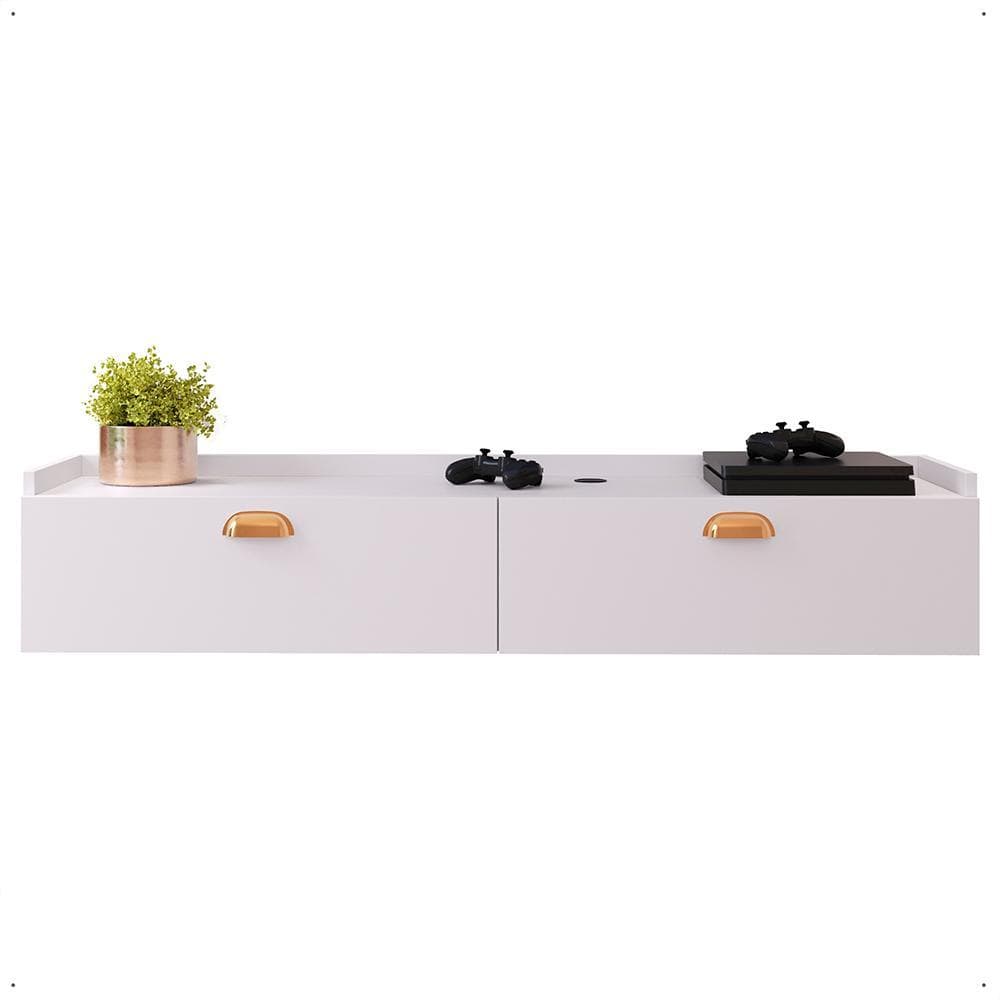 Rack Suspenso Sala Tv 1.20 Home Decoração Sala Quarto nicho 1 Porta Varia Cores Painel TV