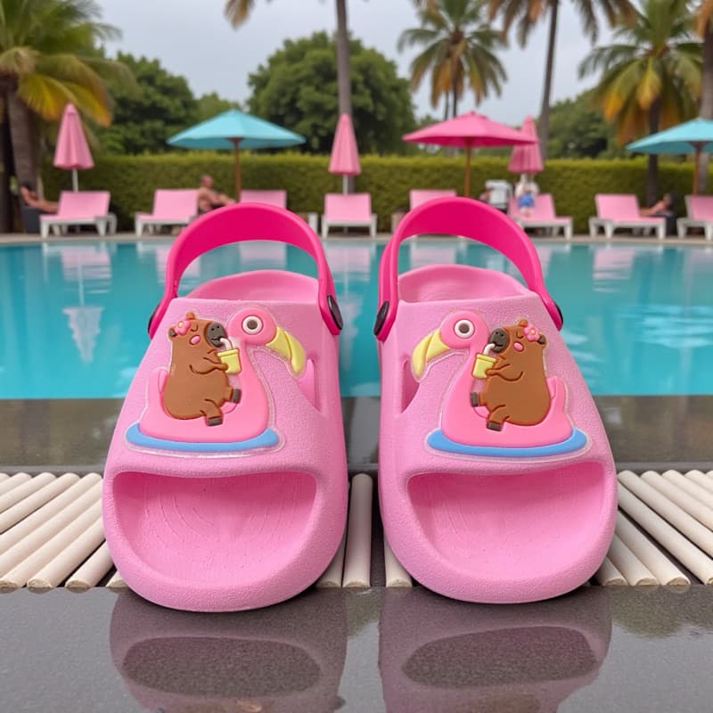 Chinelo Nuvem Infantil Menina Capivara Confortável Macio e Leve