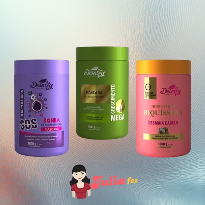 Cronograma Capilar Desalfy Hair Nutrição, Restauração e Hidratação 3x1K