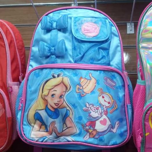 Mochila de Costas Infanto Juvenil Feminina Escolar Alice 2026 Com Bolsos e Zíper Reforçado