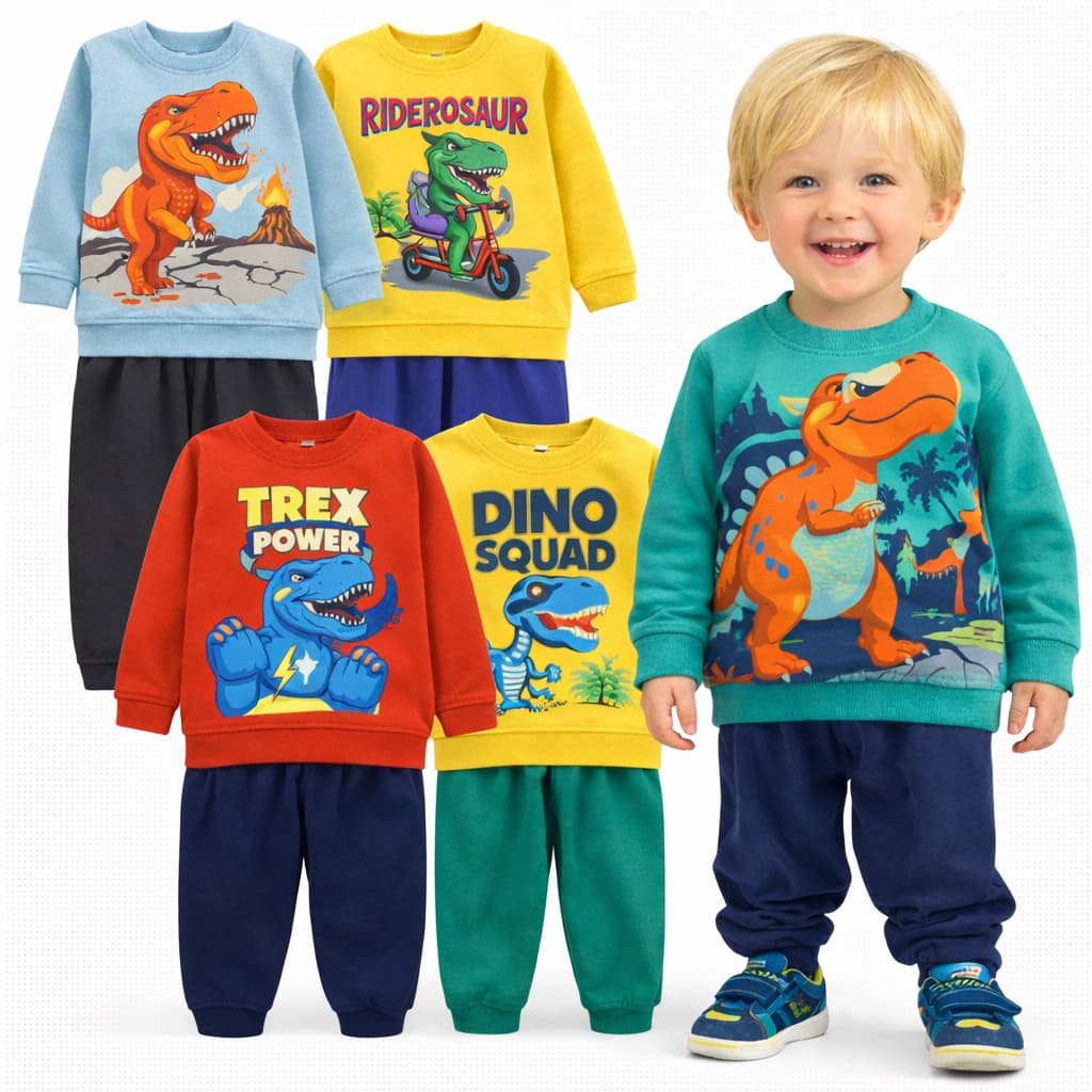 Kit Sortido 6 Peças de Moletom Infantil Inverno Menino 3 Conjuntos de Moletom Infantil Bebê Masculino Inverno