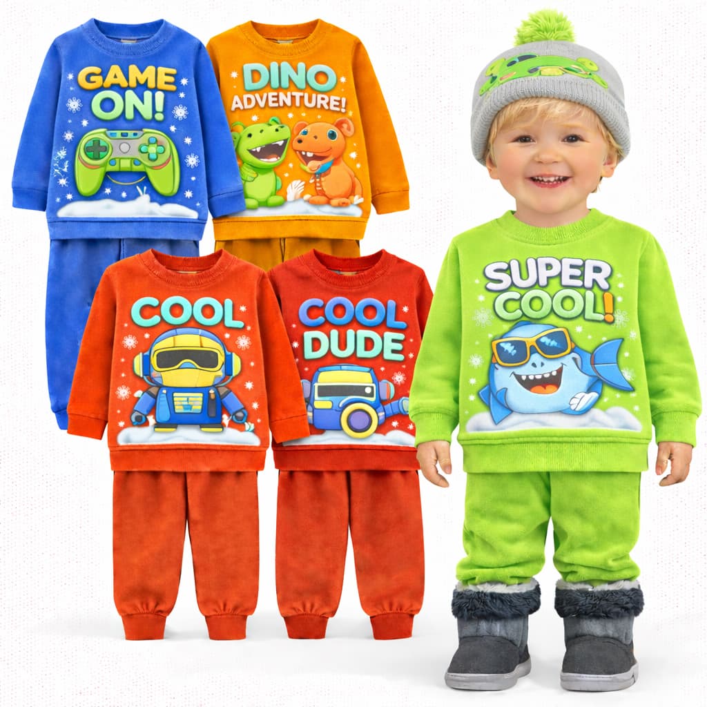 Kit Sortido 2 ou 6 Peças Moletom Roupa De Bebê Menino Infantil Inverno Conjunto Casaco Bebê Agasalho Flanelado de Bebê