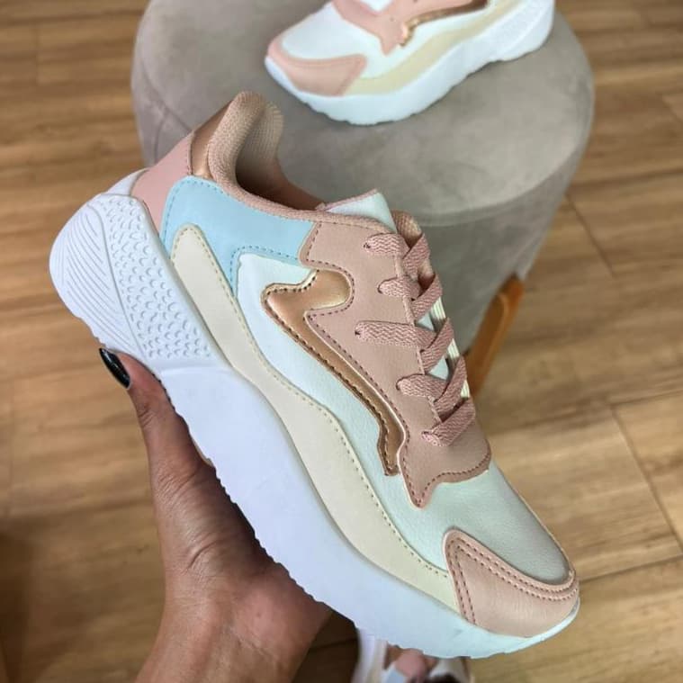 Tênis Feminino Sneaker Buffalo Plataforma Casual Sola Alta Confortável Flatform Estiloso Dia a Dia