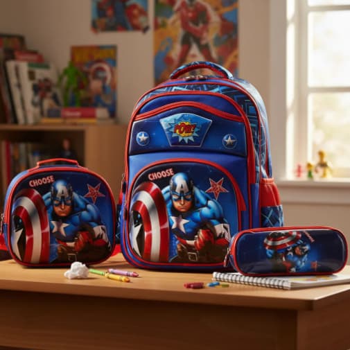 Kit Mochila masculino Escolar Infantil 3 Itens 3d Alto Relevo