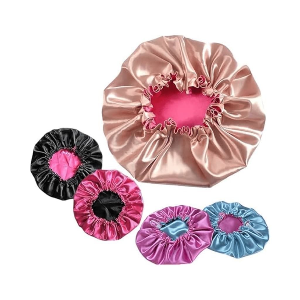 Touca de Cetim Dupla Face Ajustável Touca  Noturna Anti- frizz Cetim Scrunchies