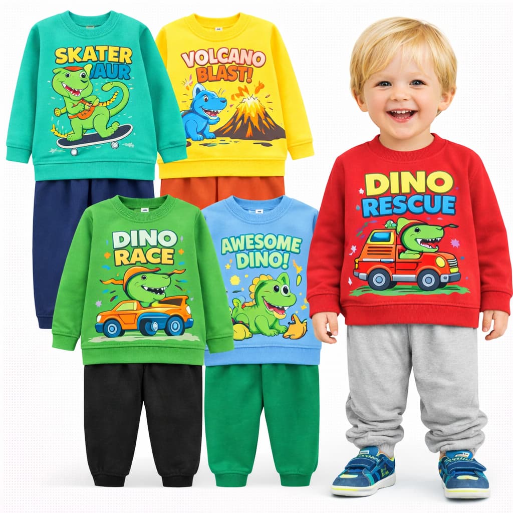 Kit 4 Peças Roupa de Inverno Menino Moletom Flanelado Infantil Kit 2 ou 1 Conjunto Infantil Masculino Inverno
