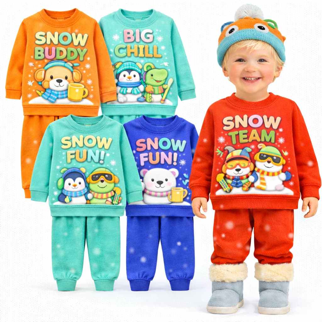 Kit 4 Peças Conjunto de Moletom Infantil Menino Flanelado Kit 2 ou 1  Conjuntos de Moletom Peluciado Infantil Inverno