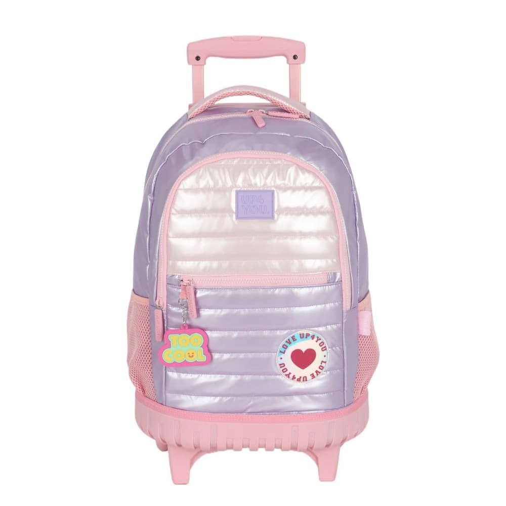 Mochila Com Rodinhas Up4you Feminina Violeta concha