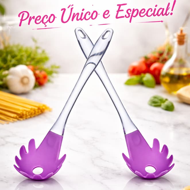 KIT 2 Pegadores De Macarrão de silicone Premium Macio Alta Resistente ao Calor Antiaderente
