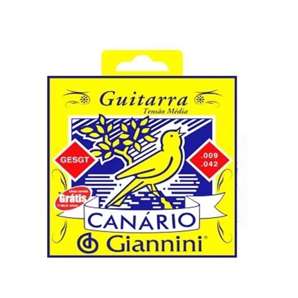 Encordoamento Guitarra Giannini Canário 009-042 GESGT9 Super Light