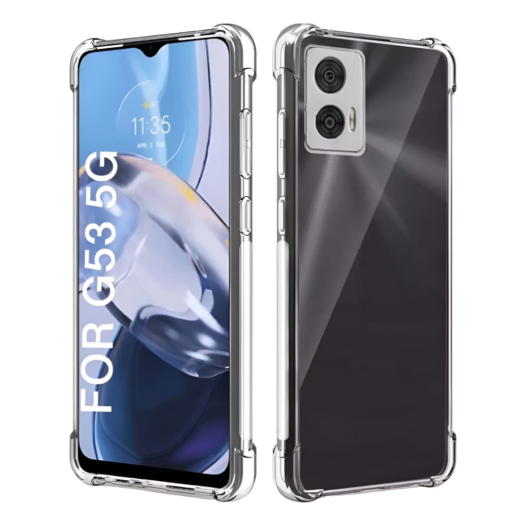 Capa Motorola Moto G53 Capinha Case Transparente Anti Impacto Bordas Reforçadas Silicone TPU
