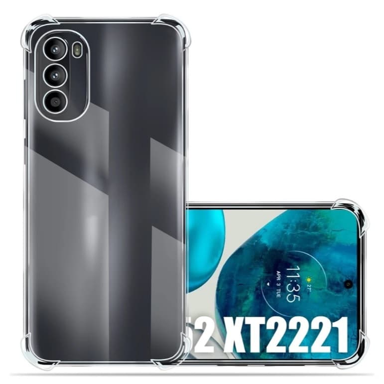 Capa Motorola Moto G52 Capinha Case Transparente Anti Impacto Bordas Reforçadas Silicone TPU