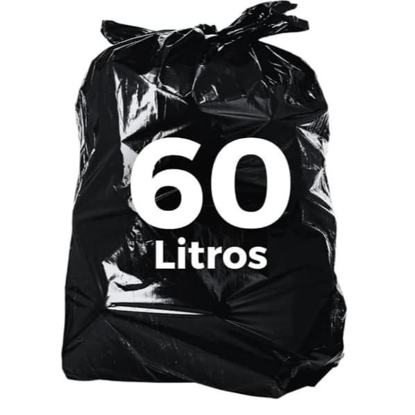 Saco De Lixo 60 Litros Preto C/10 Unidades Reforçado Ótima qualidade