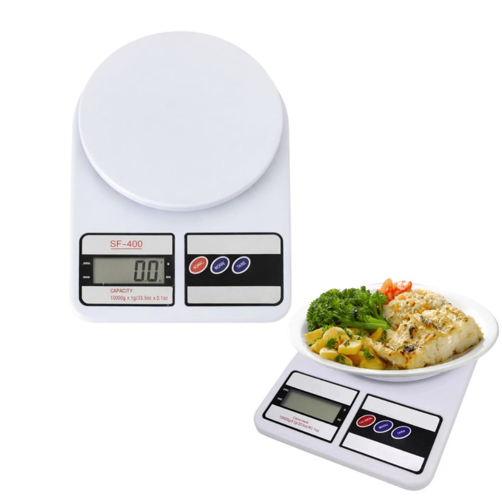 Balança Cozinha Digital Profissional Fitness Dietas Treinos Branco