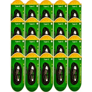 KIT COM 20 CABOS TURBO TIPO C TURBO NO ATACADO PARA REVENDA