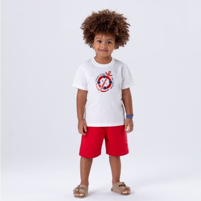 Conjunto Infantil Duzizo Camiseta + Bermuda | Tamanhos 1 ao 3 | Look Menino Verão