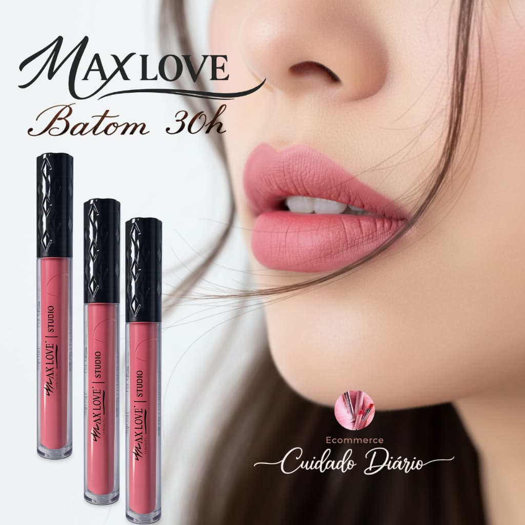 Batom Líquido Matte Nude Max Love Studio 30 Horas Cores 660 e 661| Longa Duração e fixação