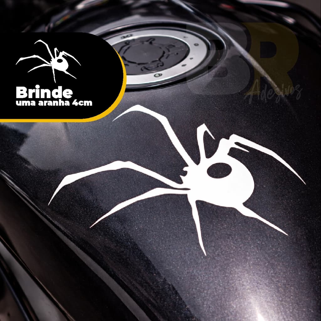 Adesivo da aranha - para motos, carros, tanque de motos capacetes bicicletas grau auriacorte br