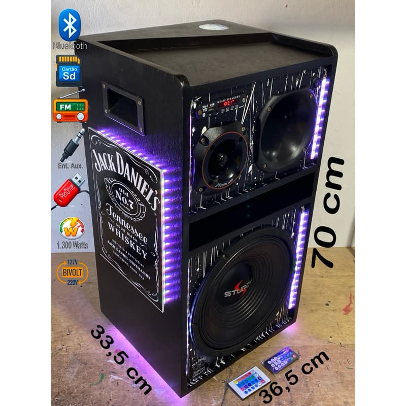 Caixa Bob Completa Residencial 12 Polegadas Bluetooth  Com Iluminação Led RGB Colorido | Pronta Entrega