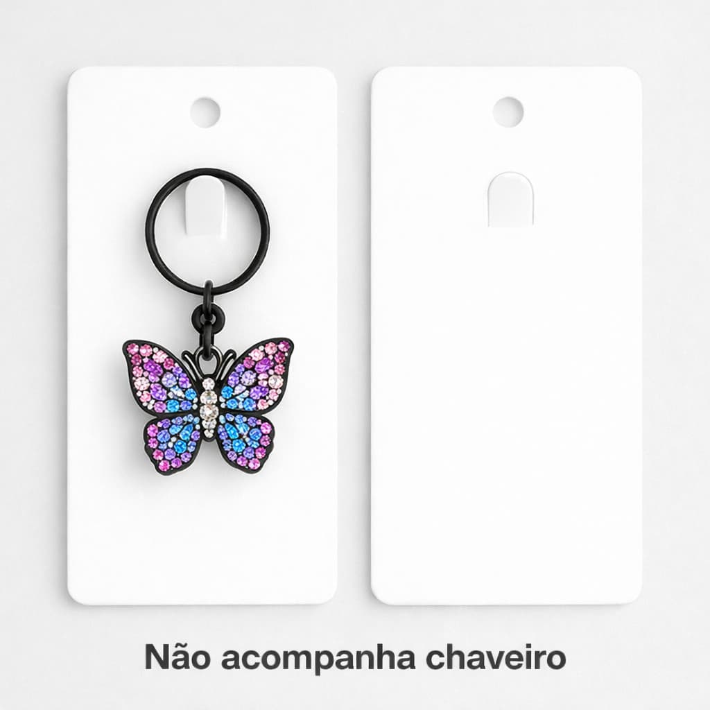 50 Unidades Cartela Tag Para Chaveiro