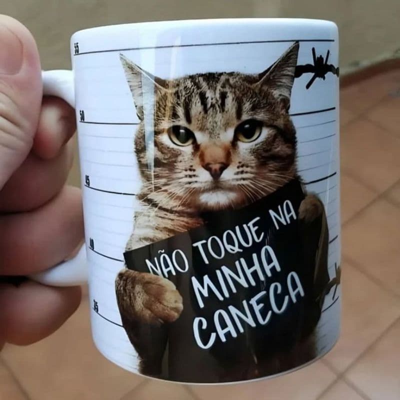 Caneca Xícara Gato Meme Frases Amiga