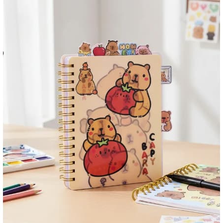 Caderno Capivara 3D Tam B5 Com Divisórias