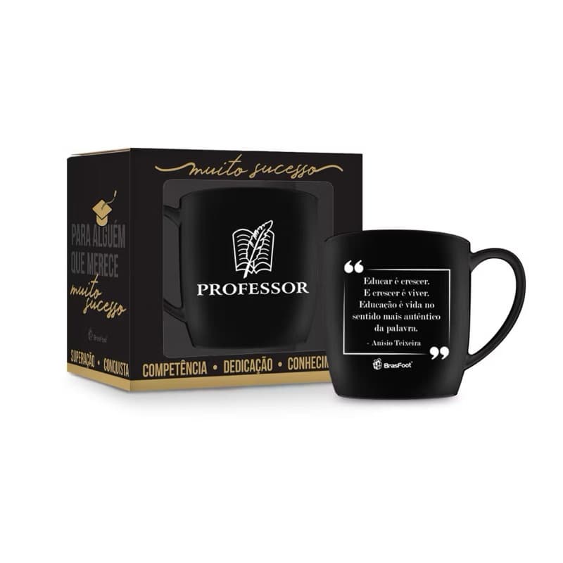 Caneca Porcelana Urban Profissões – Professor 300 ml | Brasfoot Presentes