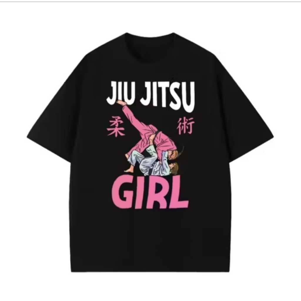 Camiseta Feminina Esporte Luta Jiu Jitsu Suave Auto defesa Delicada Forte Presente Casual Bonita Menina Mulher
