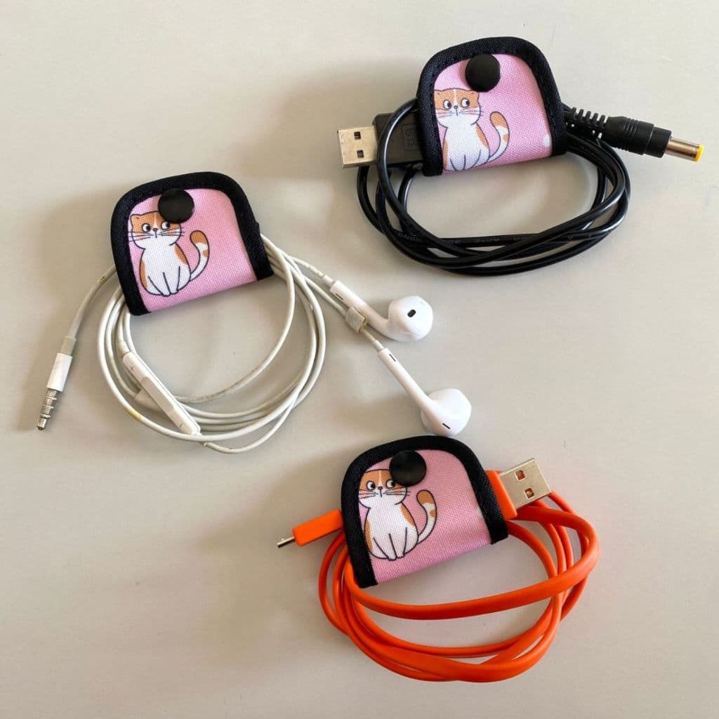 Organizador de Fios para Organização de Cabos USB e Carregadores Pacote com 3 unidades