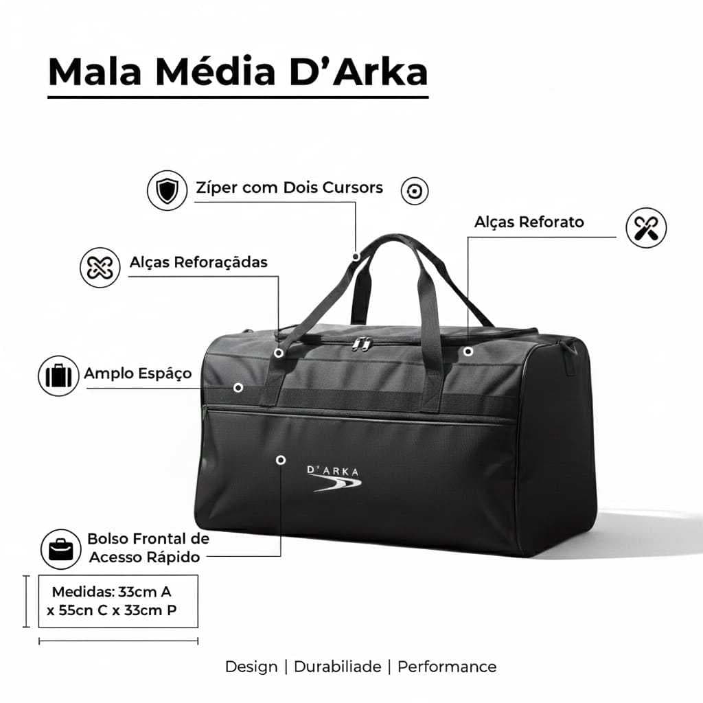 Bolsa de Viagem  Mala Grande Resistente Dobrável Média 60 L Reforçada Familia