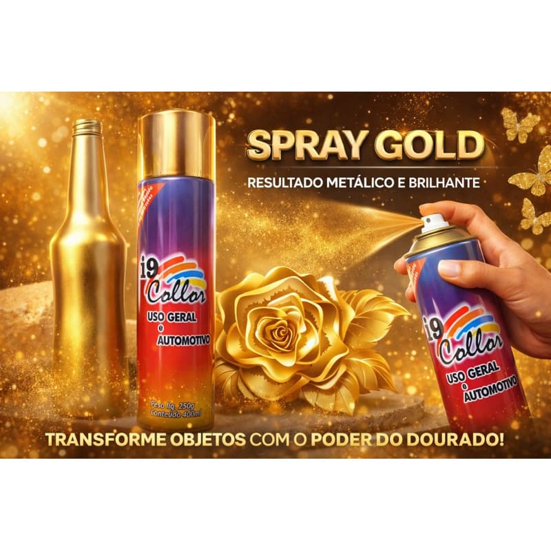 Tinta Spray Multisuperficies Gold Dourado 400ml