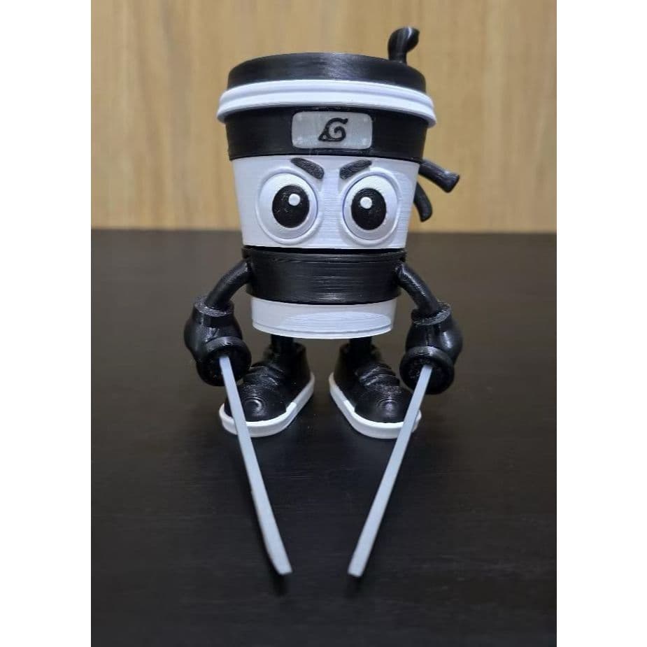 Boneco Cappuccino Assassino Articulado Brainrot Italiano em 3D