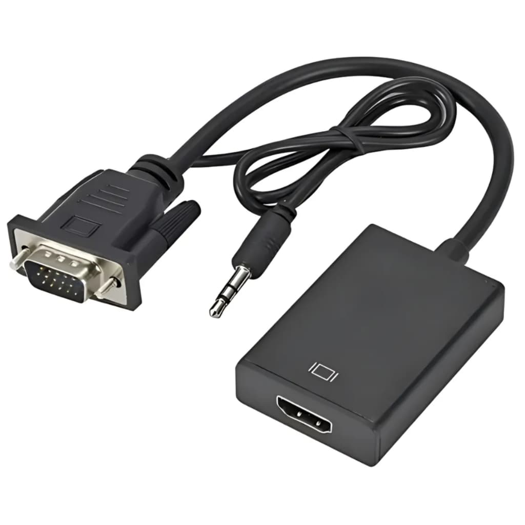 Adaptador De Cabo Conversor Vga A Hdmi Full Hd Audio Usb Convertidor Monitor Hdmi