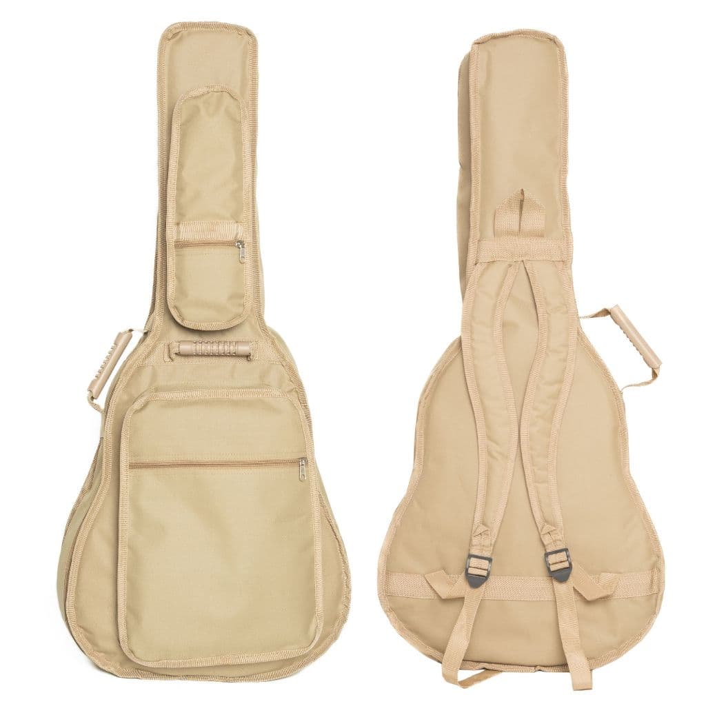 Capa Bag Violão Clássico Folk Luxo Bege Acolchoado Bolso Cargo