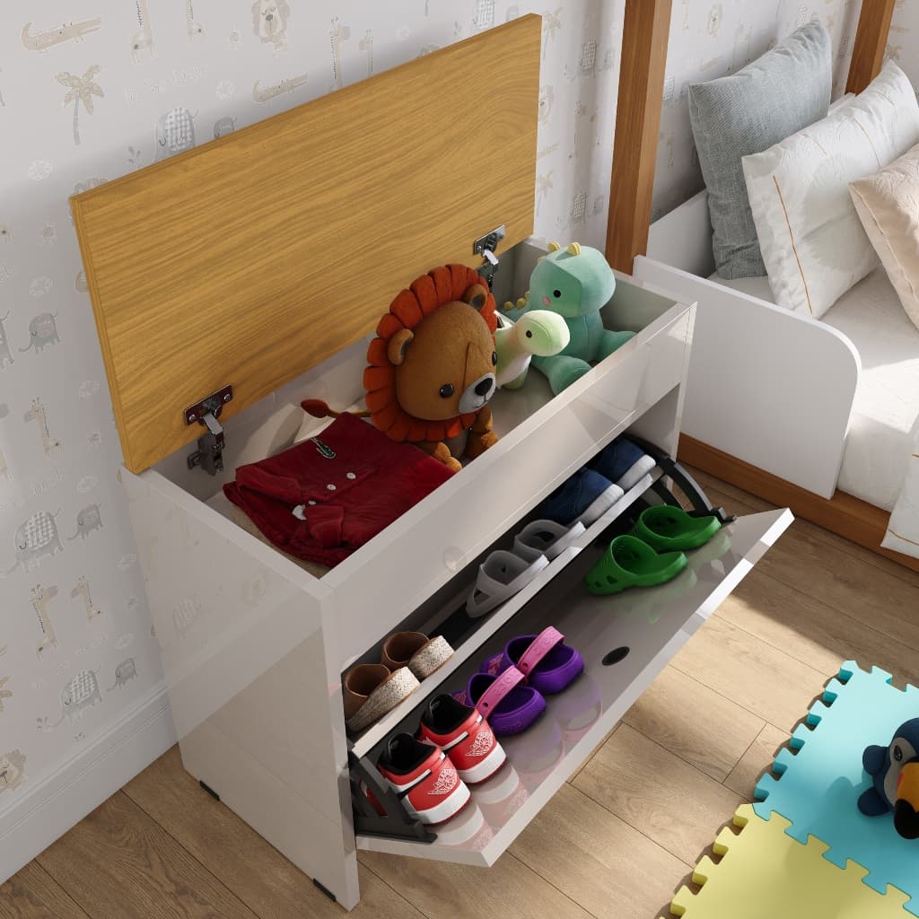 Sapateira Elite Infantil com Baú para Brinquedos e Acessórios