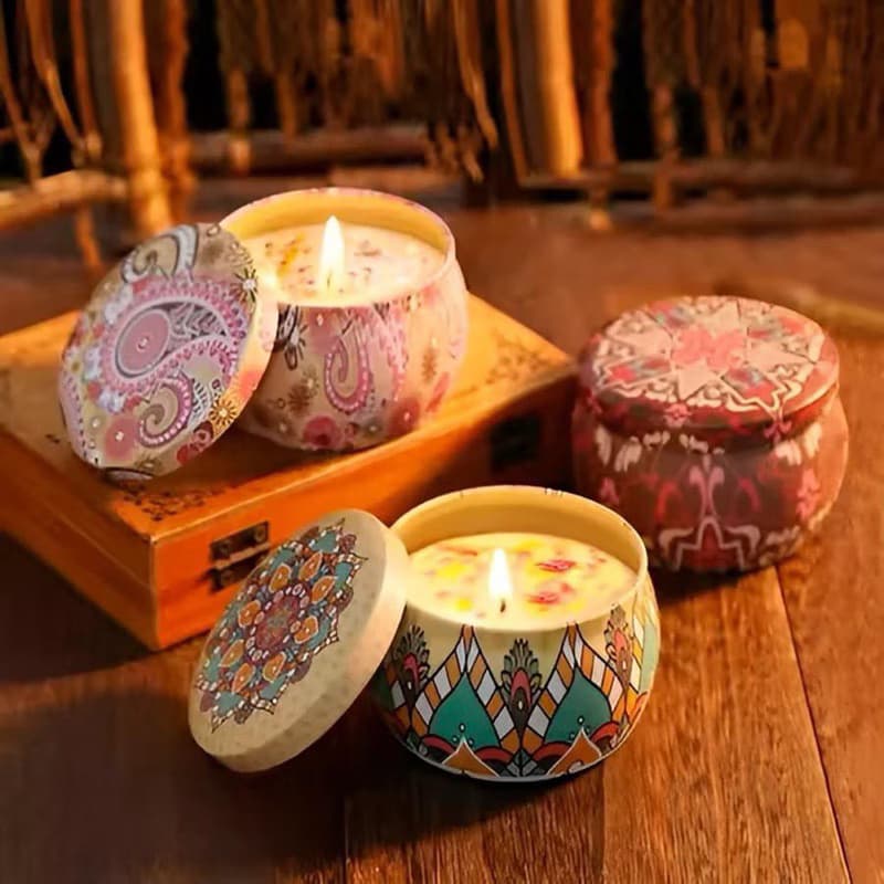 Kit C/3/6/9/12 Vela Aromática Perfumada Decorativa Aromaterapia Vela Relaxante Casa（Aroma aleatório）