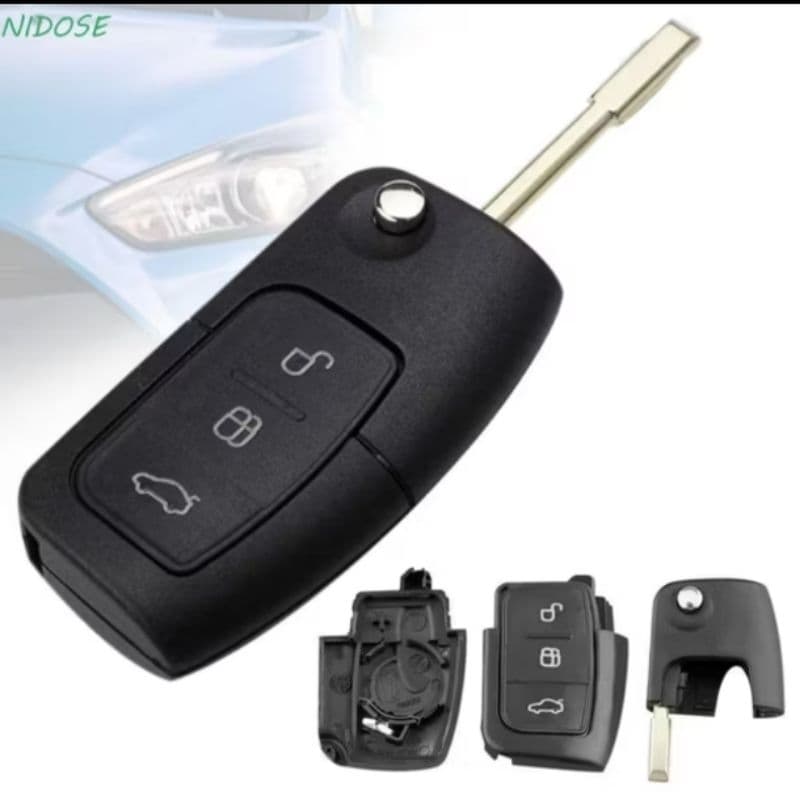 Carcaça da chave canivete Ford 3 botões FORF NEW Giesta/ Focus/Ecosport