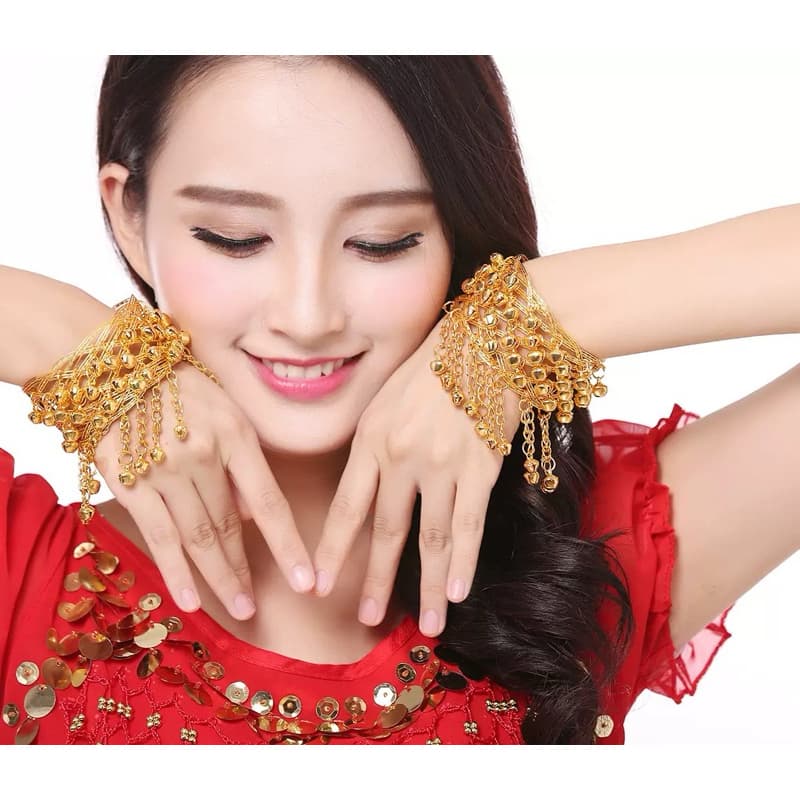 1 ou Par De Bracelete Dourado Luxo | Pulseira | Dança do ventre | Cigana