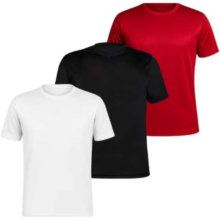 Kit com 3 Camisetas Dry Fit Masculina Treino Academia Poliéster Dry Fit
