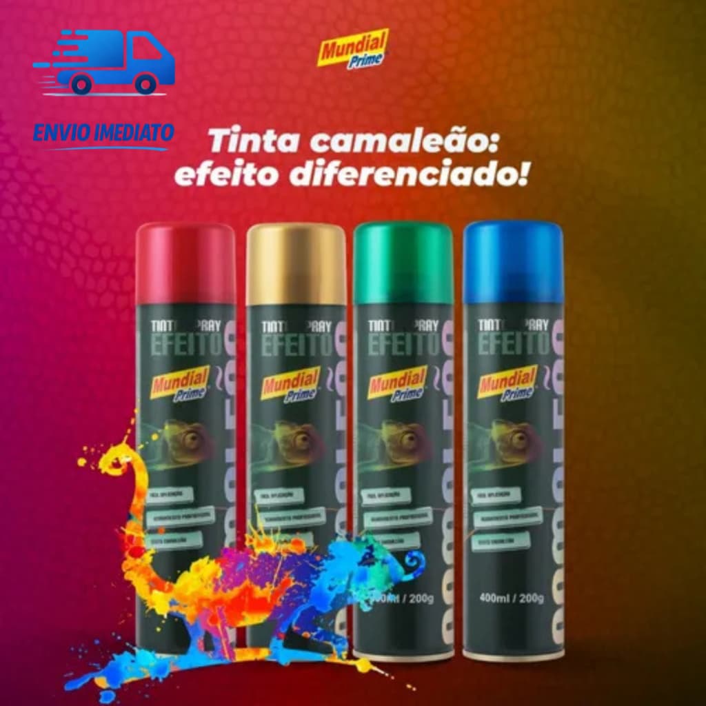 Tinta spray Camaleão tinta com Efeito camaleão 400ml uso Geral e Automotivo