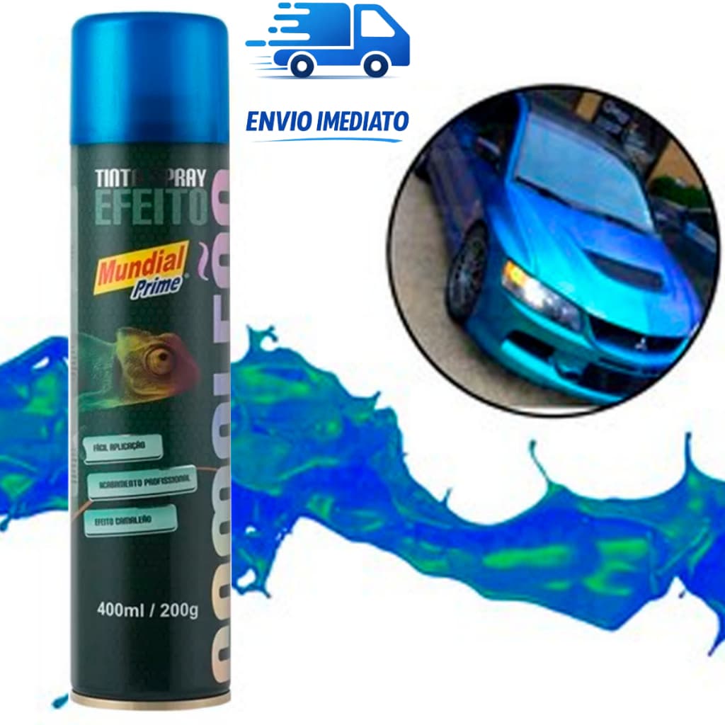 Kit 2 spray Tinta Camaleão Tinta com Efeito Camaleão 400ml uso Geral e Automotivo