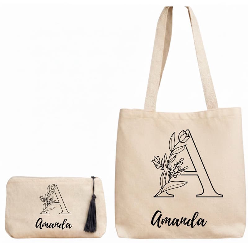 8 kits completos (necessaire+ ecobag) personalizado com arte ou logo