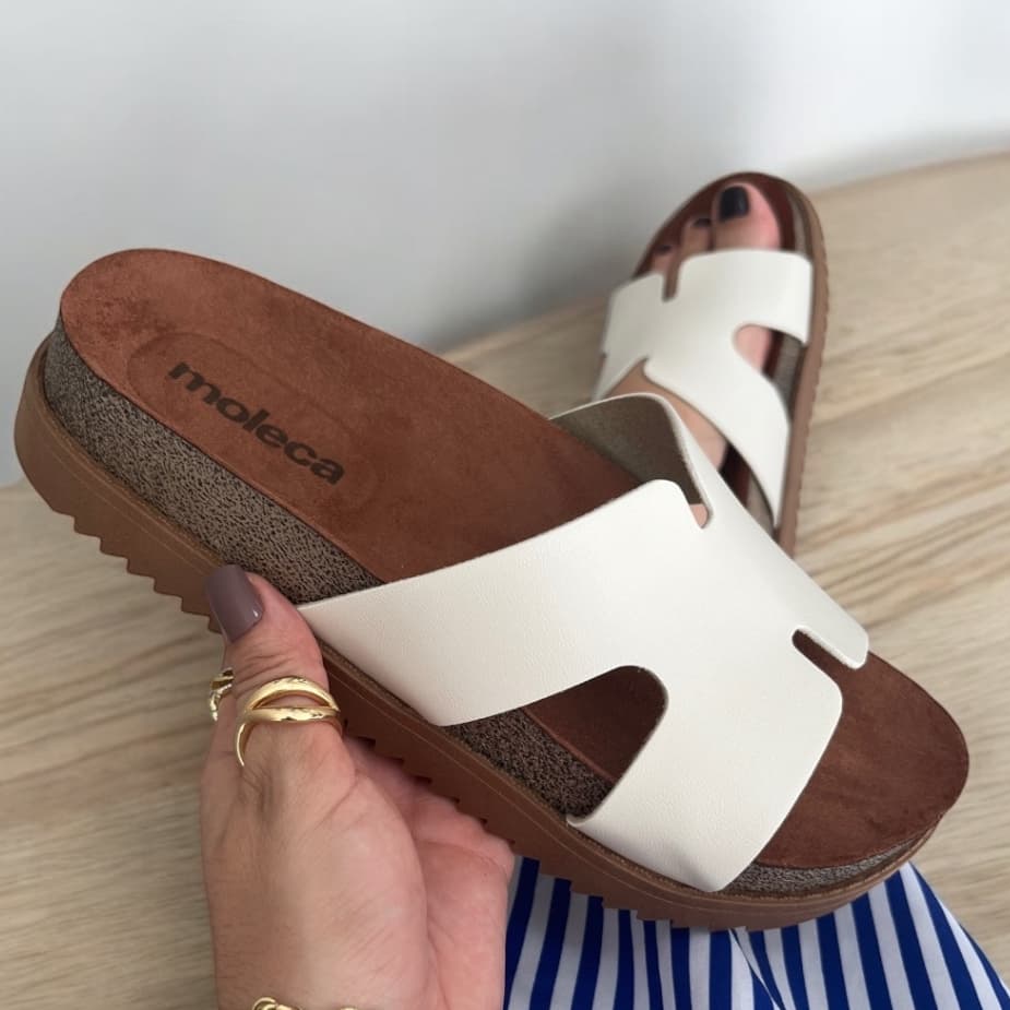 Sandália Feminina Tamanco  Papete Moleca Original Premium