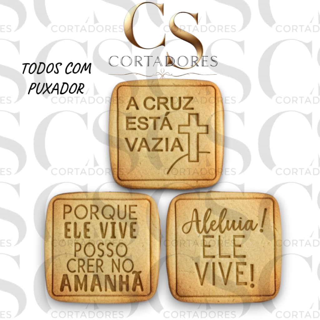 ✝️🐰 Kit Mensagens Religiosas de Páscoa Ele Vive | Fé, Amor e Significado em Cada Biscoito!