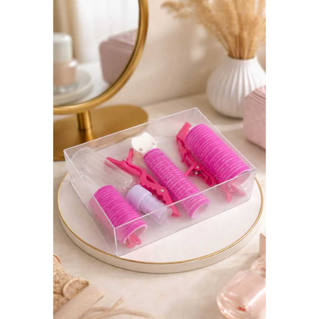 Kit Hello Mini de Bobs com Spray – Prático, Leve e Perfeito para Modelar o Cabelo