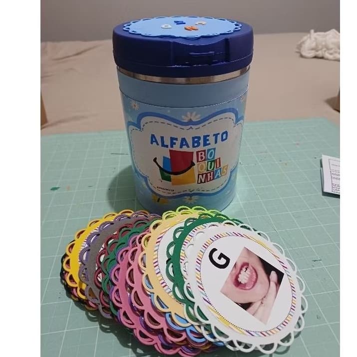 Lata Alfabeto Boquinha Recurso Pedagógico Interativo
